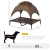 Erhöhtes Hundebett Mit Baldachin & Kühlakkus – Atmungsaktiv, Für Mittelgroße & Große Hunde, Bis 150 Pfund, Outdoor Geeignet