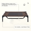 GUOCU Hundesofa Hundebett – Wildlederoptik, Wasserdicht PU, Abnehmbar & Waschbar, Braun, Größe L