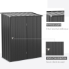 Casetta Da Giardino Outsunny In Acciaio - Capanno Attrezzi Con Serratura 161x94x196 Cm Nero - Foto 7