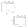 Set moderno di 2 tavolini annidabili da salotto, Nero | Italy