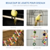 Cage pour Perruche Calopsitte 4 Mangeoires 3 Perchoirs, Noir | Aosom France