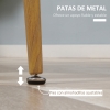 Mesa Redonda De Comedor HOMCOM 80 Cm, Estilo Industrial, Patas De Acero En X, Color Roble Blanco