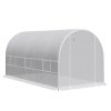 Serra Tunnel Da Giardino Outsunny 4x2x1.9 M - Acciaio Galvanizzato, Telo PE Ad Alta Densità, Con Porta E Finestre