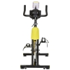 HOMCOM Cyclette Pieghevole 2 in 1, Resistenza Magnetica Regolabile 8 Livelli, Cyclette da Casa Silenziosa con Sensore di Frequenza Cardiaca, Elastici per Braccia, Schermo LCD, Volano 2.5kg, Grigio