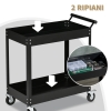 Carrello Porta Attrezzi A 3 Ripiani Con Ruote - Acciaio Resistente, Carico Max 150 Kg, Dimensioni 83x35,3x76 Cm, Colore Rosso