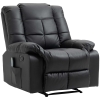 Fauteuil De Relaxation Massant Avec Repose-Pieds - 10 Points De Massage, Pivotant 360°, Similicuir - Télécommande, Poche Latérale