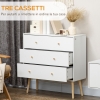 DWVO Cassettiera 9 Cassetti In Tessuto Bianco Crema - Comò Con Piano In Legno E Struttura Acciaio Per Camera Da Letto - 3