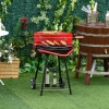Barbecue A Carbonella Outsunny Con Griglie Regolabili - Per Giardino E Esterno - Foto 6