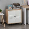 Caisson de Bureau Verrouillable avec 2 Grands Tiroirs, 72 x 40 x 74 cm