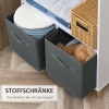 Furologee Nachttisch-Set 2 Stück – Weiß, Mit 2 Stoffschubladen, Offenem Regal & 2 Haken, Stabile Metallkonstruktion – Perfekt Für Schlafzimmer, Wohnzimmer & Flur