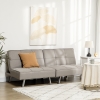 Canapé convertible 2 places TWILL tissu soro gris moyen - Banquette lit Canapé convertible 2 places TWILL tissu soro gris moyen - Banquette lit