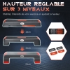 Stepper fitness aérobic - HOMCOM - hauteur réglable - surface antidérapante - 80 x 31 x 20 cm - noir vert - Sport