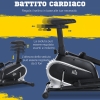 Homcom Cyclette Pieghevole Bianca Con Schienale, LCD E Supporto Tablet, Fitness In Casa - 6