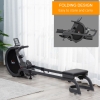 HOMCOM Rowing Machine with 16 Level Adjustable Resistances Magnetic ...