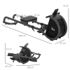 HOMCOM Rowing Machine with 16 Level Adjustable Resistances Magnetic ...