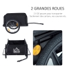 HOMCOM Remorque Vélo Cargo 70L - Barre D'Attelage Incluse, Housse Étanche Amovible, Charge 40 Kg, 4 Réflecteurs