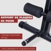 HOMCOM Banc De Musculation Pliable Noir & Rouge - Sport & Plein Air