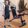 HOMCOM Banc Musculation Pliable + Haltères 20 Kg – Réglable Multi-Positions Fitness Maison