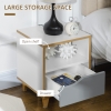 Comodini HOMCOM Set 2 - Con 2 Cassetti - Design Rovere - Per Camera Da Letto