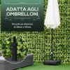 Base Per Ombrellone Outsunny Con Ruote - Riempibile Con Acqua/Sabbia Fino A 20kg - Nero 45x45x39cm - Foto 3