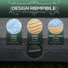 Outsunny Base Ombrellone Giardino con Ruote Riempibile Acqua/Sabbia 70-90kg Nero