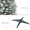 HOMCOM Albero di Natale artificiale floccato da 1,5 m, con 717 rami