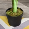 Outsunny Palma Artificiale In Plastica Con Vaso - 60 Cm Altezza - Pianta Finta Tropicale Per Interni/Esterni