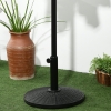 BACKYARD EXPRESSIONS - Pied Parasol Rond 17L à Remplir - Rotin Noir - Pour Parasol 1,8-3m - Diam. 45,7 Cm