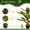 HOMCOM Plante Artificielle Intérieure 170 Cm, Palmier Arbre Artificiel