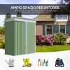 Casetta Da Giardino Outsunny In Acciaio | Armadio Esterno 161x95x163cm | Con Porta Bloccabile Verde - Foto 9