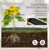 Fioriera Da Esterno A 3 Livelli Outsunny Con Grigliato In Legno - Ideale Per Piante Rampicanti, 95x95x110 Cm - Foto 4
