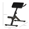 Banc De Musculation HOMCOM Réglable - 6 Positions Dossier, Bandes élastiques Incluses, Charge Max 150 Kg, Dimensions 145x49x57-127 Cm