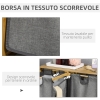 Cesto portabiancheria a 2 scomparti da 95 l, doppio cesto
