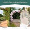 Arco Da Giardino Outsunny Con Cancello In Metallo Nero, Per Piante Rampicanti, Dimensioni 2.17x1.07 M, Per Matrimoni E Decorazioni