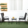 Salon De Jardin Ensemble Table Et Chaise En Rotin De 5, Table Basse Décontractée De Jardin Pour
