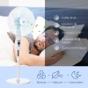 Ventilateur Pro Breeze HOMCOM Ventilateur Sur Pied 42cm 50W - Télécommande, Minuterie, 3 Vitesses, Oscillant 85° - Blanc