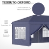 QUICK STAR 2 pannelli laterali in poliestere con finestra, 300 x 195 cm, per gazebo 3 x 3 m, parete laterale beige impermeabile