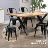 Set Di 2 Sedie Da Bar Industriali Impilabili - In Metallo, Stile Vintage, Capacità 150 Kg, Per Cucina, Bar, Giardino