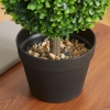 HOMCOM Set Di 2 Piante Finte A Sfera Di Bosso – Diametro 40 Cm, Decorative Per Interni Ed Esterni, Antirraggio UV, Assemblaggio Facile, Verde Sempre Vivo