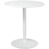 HOMCOM Tavolo Rotondo Moderno per 2 Persone in MDF e Acciaio , Ø70x75cm, Bianco