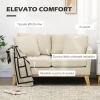 Seduta 1 Posto per Divano Modulare in Tessuto Poliestere Beige e