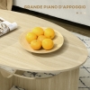 Tavolino Da Caffè Industriale HOMCOM, Gambe Incrociate In Acciaio Nero, Piano In Legno 110x60x45 Cm