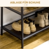Lulive Garderobe Mit Sitzbank – 80x30x180 Cm, 17 Haken, 2 Schubladen, Weiß, Freistehend