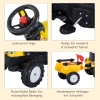 HOMCOM 3-in-1 Aufsitzbagger Für Kinder 1,5 Bis 4 Jahre, Musikfunktion, Schwarz/Rot