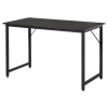 HOMCOM Secdretária Mesa de Computador com Pés Ajustáveis e Estrutura em Aço Secretária Estilo Moderno 120x60x73 cm Marrom Escuro e Preto