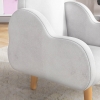Fauteuil Enfant En Forme De Nuage – Chaise Mini Canapé Velours, Cadre Bois – Pour Enfants 1,5 à 5 Ans, Accoudoirs, Pieds Polypropylène (max 40 Kg) - 3
