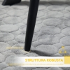 HOMCOM Set 2 Sedie Moderne Tessuto effetto Lino Rosa e Oro | Italy
