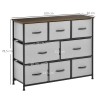 Commode 6 Tiroirs Pliables En Tissu – Cadre Acier, Effet Bois Gris – Dimensions 79x29x85 Cm – Pour Chambre, Salon – Charge Max 35 Kg - 4