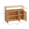Estantería Para Zapatos De Bambú Y Metal Range - 2 Niveles, Color Natural Beige | Medidas 66x35.5x42 Cm