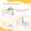 Cancelletto Di Sicurezza Per Cani PawHut - Estensibile 75-96 Cm, Fissaggio A Pressione, Bianco, Per Scale E Porte